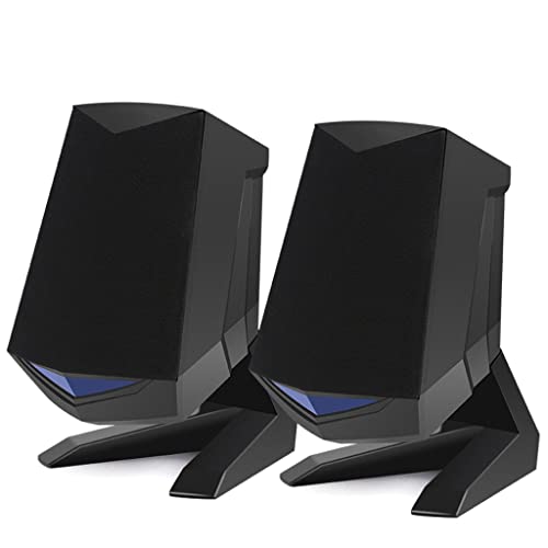 1 Pair Wired Computer Speakers USB AUX Bass Reinforcement PC Speaker for Laptop Desktop 6W 64mm Horn Audio Loudspeaker