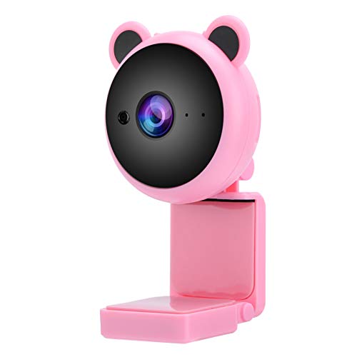 Webcam, HD 2MP Pixel 1080P PC Camera with Mic, Laptop for PC(Pink)
