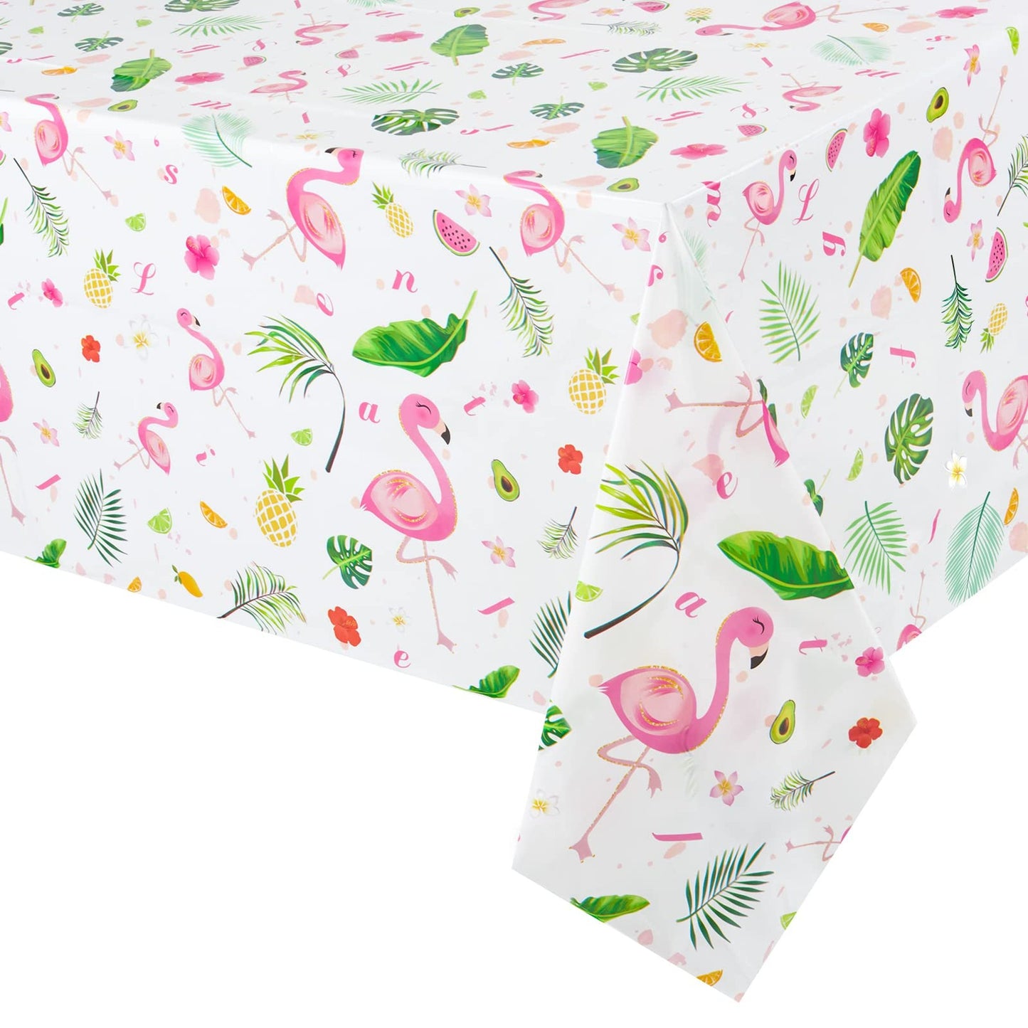 Tropical Flamingo Tablecloth 108x54 Inch for Party