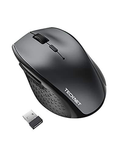 Bluetooth Mouse, Wireless Mouse Tri-Mode (BT 5.0/3.0+2.4Ghz) with Nano Receiver, Computer Mouse with 6 Adjustable DPI Levels and 6 Buttons for PC, Laptop, Windows Computer, MacBook