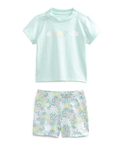 Infant Cotton Summer Set, Misty Jade Flower Garden Print, 6M