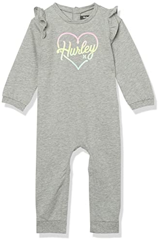 Baby Girls' Long Sleeve Coverall, Gray, 0/3M