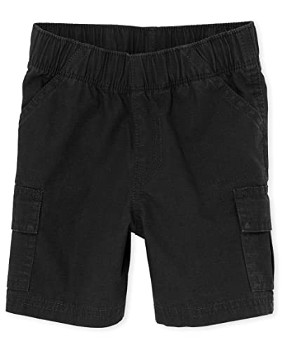 The Children s  Baby Boys and Toddler Boys Pull On Cargo Shorts, Black, 2T