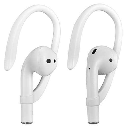 AirPods Ear Hooks Compatible with Apple AirPods 1, 2, 3 and Pro, Xoomz Anti-Slip Sports Ear Hooks for AirPods 1, 2, 3 and Pro - White