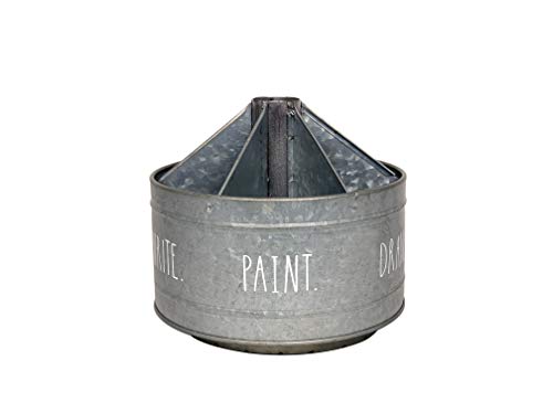 Rotating Galvanized Steel Organizer with 6 Compartments