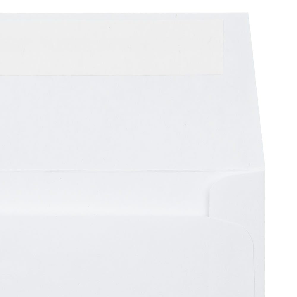 Bright White Photo Greeting Envelopes, 4 3/8" x 8 1/4", 50 Pack