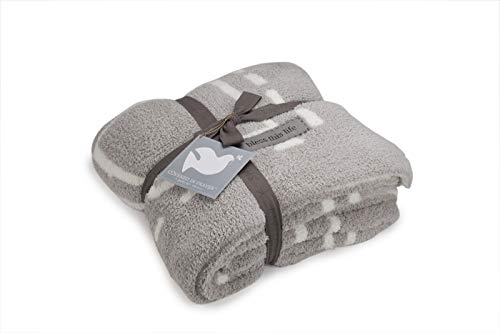 Covered in Prayer Reversible Throw Blanket, Oyster/Pearl Color