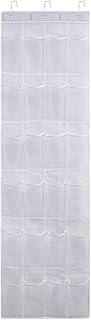 Over the Door Shoe Organizer with 24 Mesh Pockets and Hooks