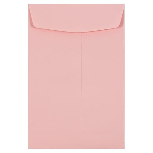 Baby Pink 6x9 Open End Catalog Envelopes, 50 Pack