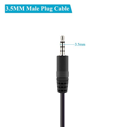 (6 ft) Replacement 3.5mm Male Plug to Bare Wire Open End TRRS 4 Pole Stereo 1/8" 3.5mm Plug Jack Connector Audio Cable for Headphone Headset Earphone Microphone Cable Repair