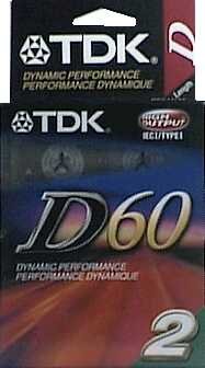 Pk/2 x 12: Tdk Normal Bias 60 Minute Cassette Tapes (D-60L2)
