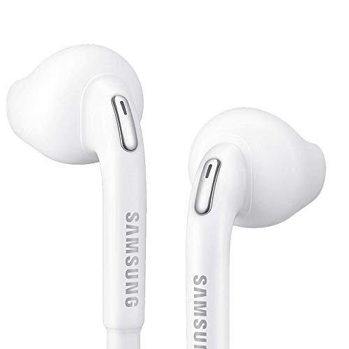 (2 Pack) OEM Wired 3.5mm White Headset with Microphone, Volume Control and Call Answer End Button [EO-EG920BW] for Samsung Galaxy S6 Edge+ / S6 / S5, Galaxy Note 5/4 / Edge (Bulk Packaging)