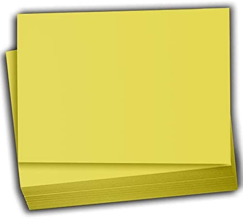 Fresh Lemon 4x6 Colored Cardstock, 65 lb, 100 sheets
