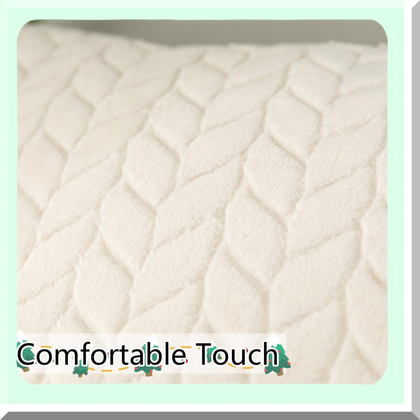 Luxury Stripe Velvet Lumbar Pillow Cover - Cream, 12x20 inch - Soft Cushion Case for Home Decor - Elegant Accent Piece for Sofa or Bed