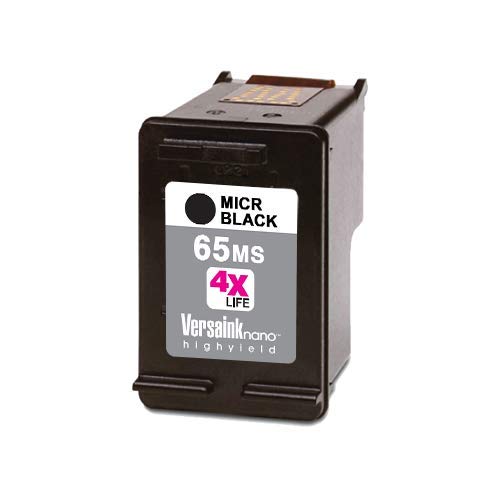 '-nano HP 65 MS MICR Black Ink Cartridge for Check Printing & -Nano 65 CS Tri-Color Ink Cartridge Pack, Cyan, Yellow, Magenta, Black