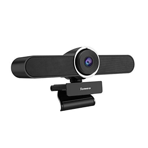 3 in 1 Webcam with Speaker and Microphone HD 1080p Camera 124 Degree Wide Angle for Skype Zoom YouTube Twitch OBS Live Streaming & Video conferencing (VA200Pro) (Black)