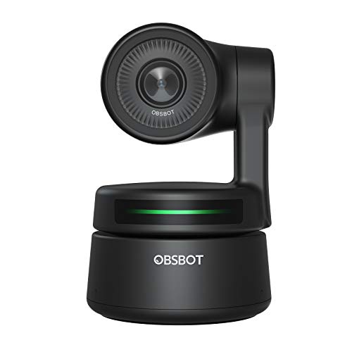 Tiny PTZ Webcam HDR .8" Sensor Auto-Focus Dual Microphone AI-Tracking auto-framing Gesture Control for Teaching Live Streaming Video Meeting (1080P)