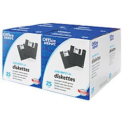 3.5in. Bulk Diskettes, IBM Format, DS/HD, Black, Box Of 100, 41208