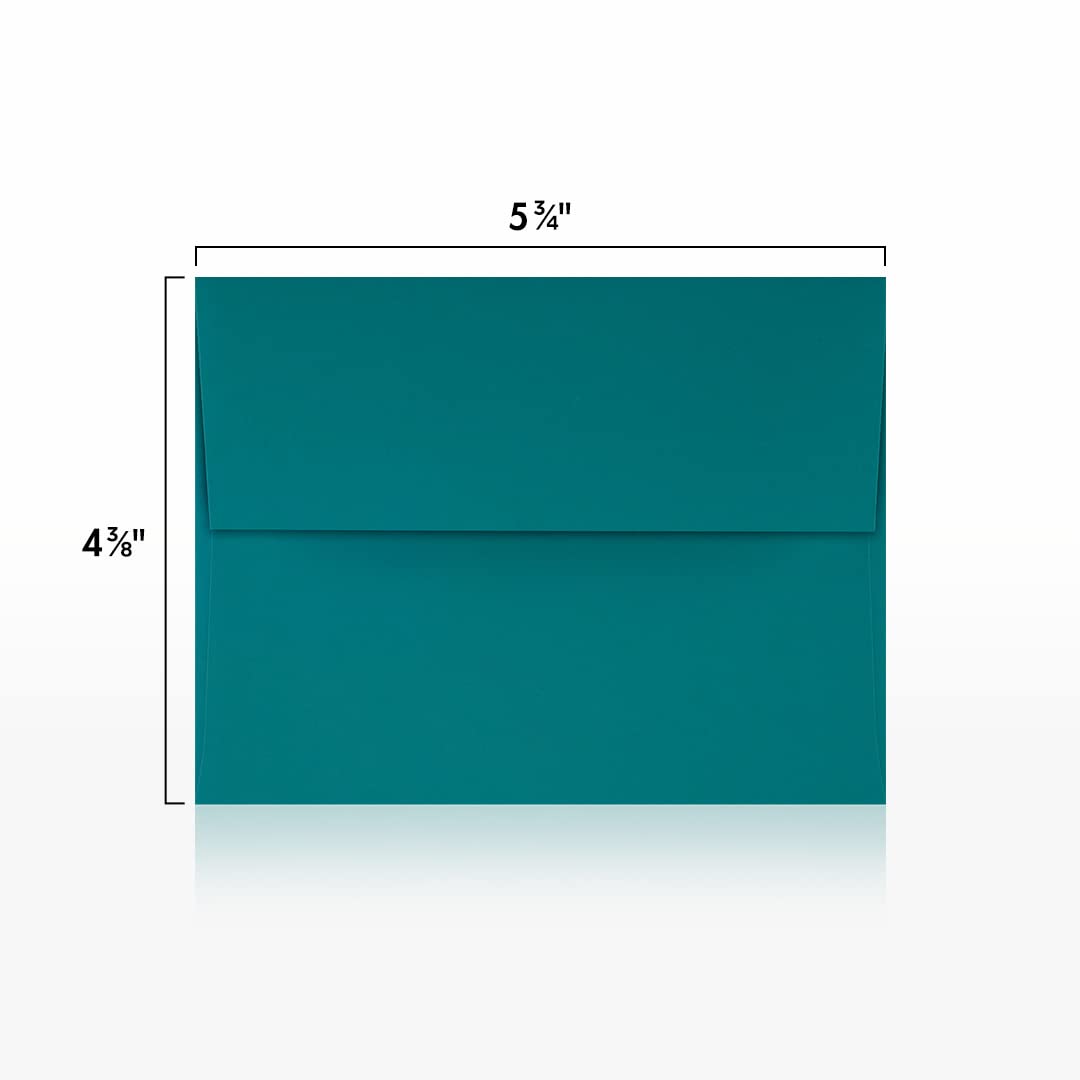 Teal Invitation Envelopes, 4 3/8 x 5 3/4, 250 Pack