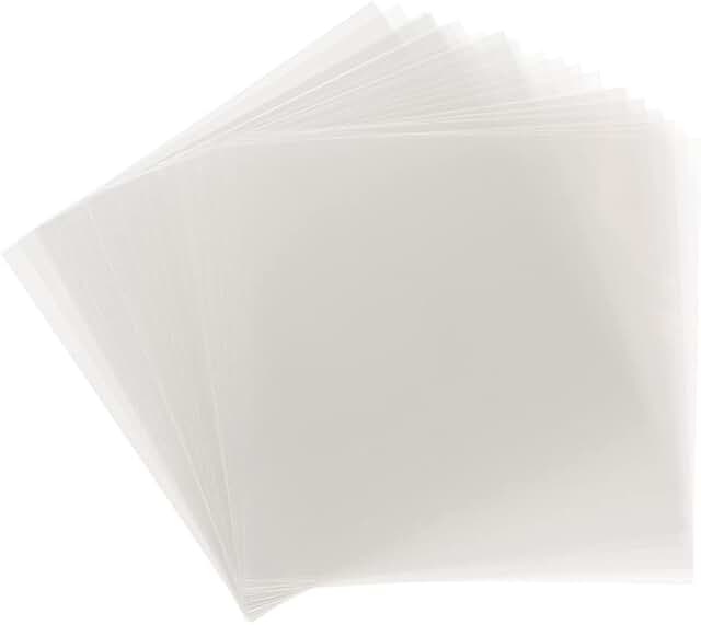 50 Clear 12x12 Craft Plastic Sheets