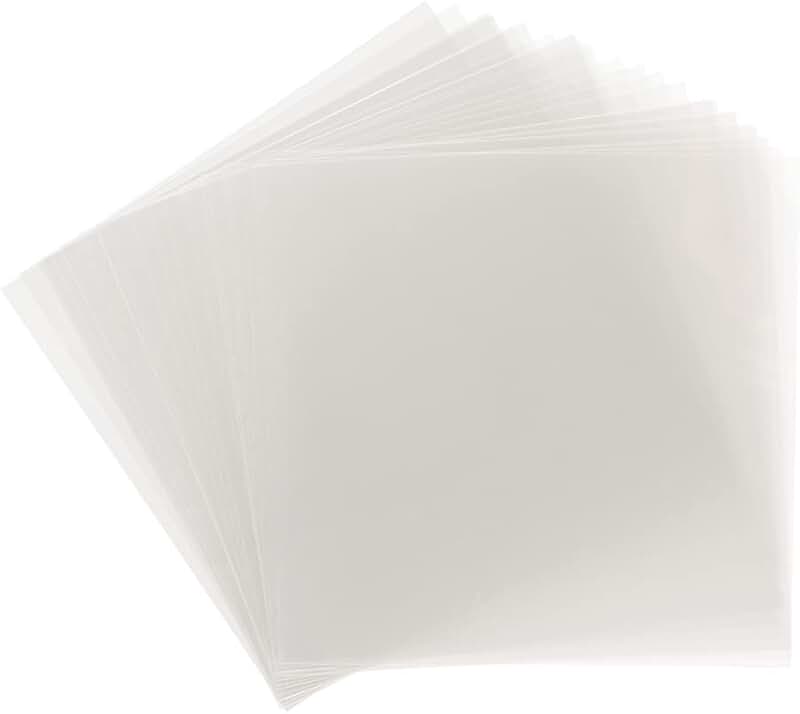 50 Clear 12x12 Craft Plastic Sheets