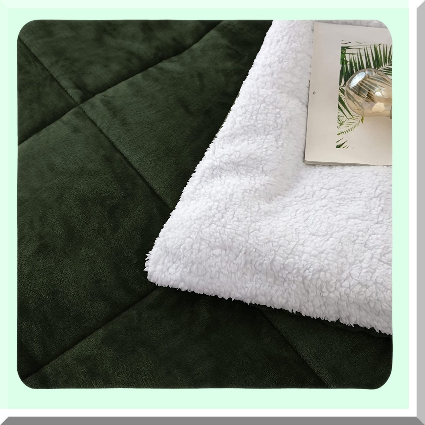 Plush Olive Green Sherpa Comforter Set - Cozy Twin XL Bedding for College Dorm - All Season Warmth with Down Alternative Fill - 2 Piece Set with Pillow Sham - Ultra Soft and Luxurious