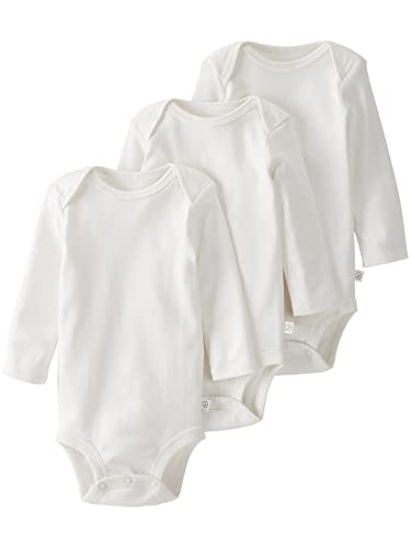 Little  By Carter s Baby 3-Pack  Cotton Rib Bodysuits, Cream,