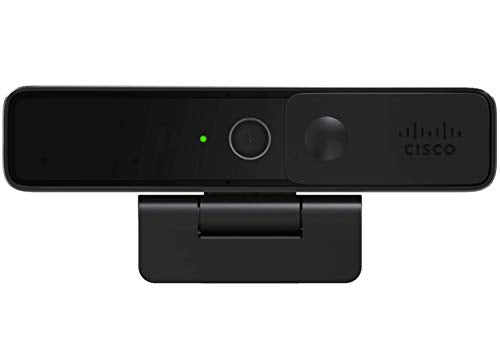 Webex Desk Camera with up to 4K Ultra HD Video, Dual Microphones, iHDR Enabled Low-Light Performance, Carbon Black, 1-Year Limited Hardware Warranty (CD-DSKCAM-C-US)