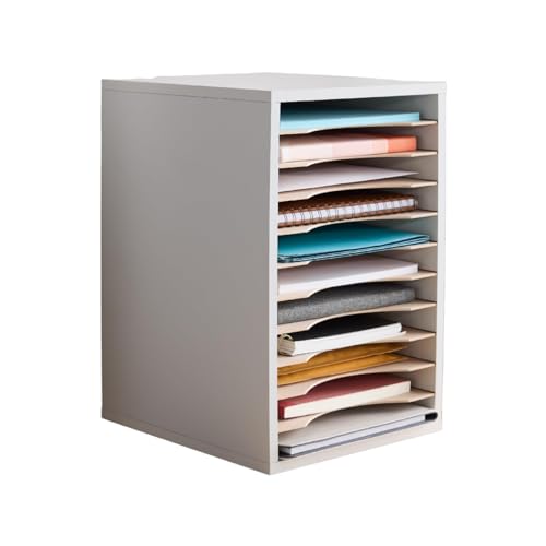Vertical Literature Organizer with 11 Compartments