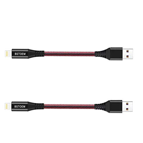 Short Lightning Cable 2Pack 7Inch USB Charging Cord for Apple iPhone Charger 13/12 Pro/11/Xs Max/Xr/X/8/7/6/6s Plus/SE/5c/5s/5 iPad Air/Mini