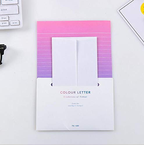 Lined Writing Paper and Envelope Set with Stickers