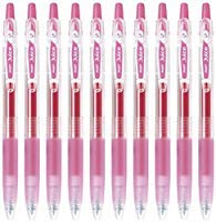 10 Rose Pink Gel Ink Ballpoint Pens
