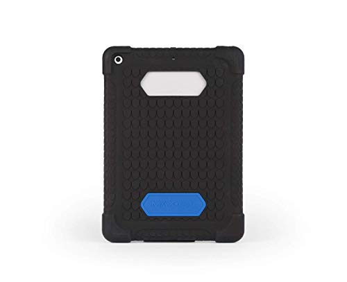 MAXCases Shield Case for iPad 5/6 2018 & 2017 - Rugged Shock & Impact Protector Featuring Bi-Molded Polycarbonate/Silicone Sleeve, Built-in Screen Protection & Asset Tag Window - Black