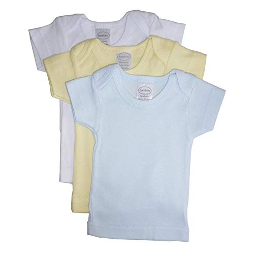Baby Boys Girls Unisex 3-Pack Short Sleeve Lap T-Shirt, Blue,  Up to 13 Lbs