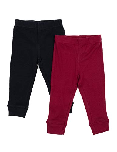 Baby Two Pack Baby Legging Navy   Maroon 3 Month