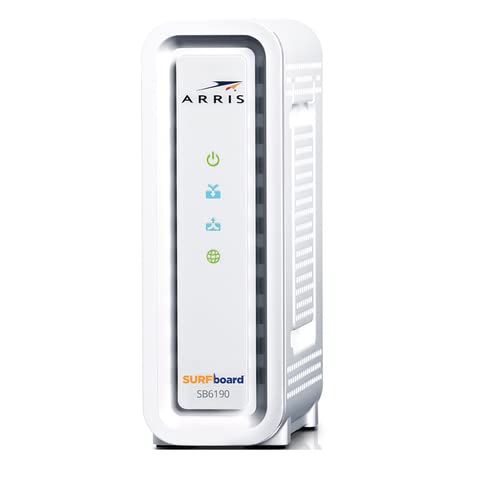 Surfboard SB6190 32x8 DOCSIS 3.0 Cable Modem with 1.4 Gbps Download and 262 Upload Speeds, White (Non-Retail Packaging) (Renewed)