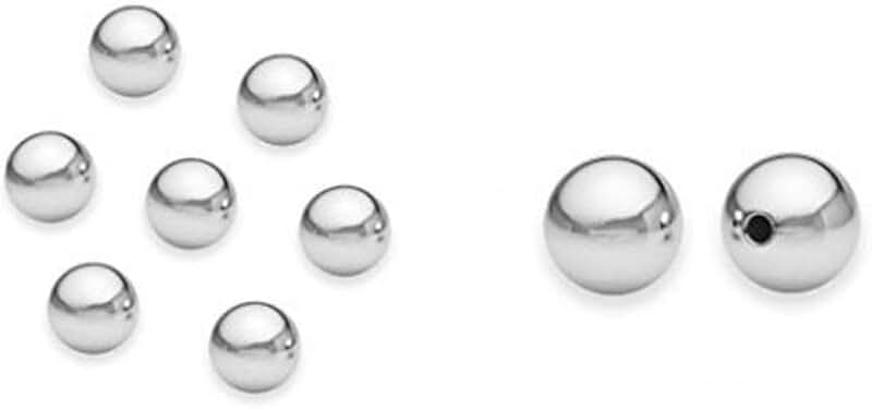 100pcs Small 3mm Sterling Silver Beads for Jewelry Making