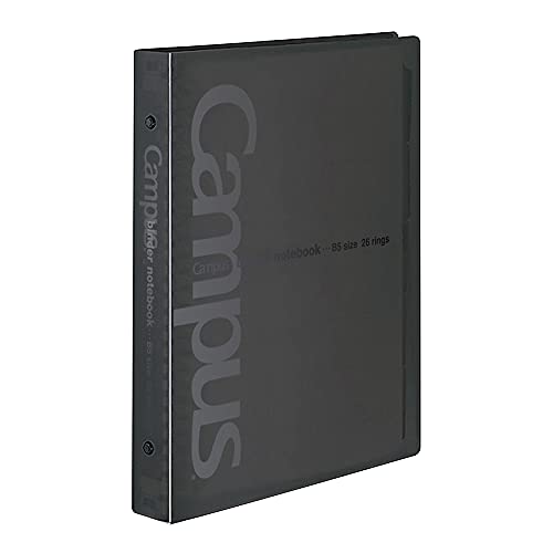 Black B5 26-Hole Binder Notebook, Holds 150 Sheets