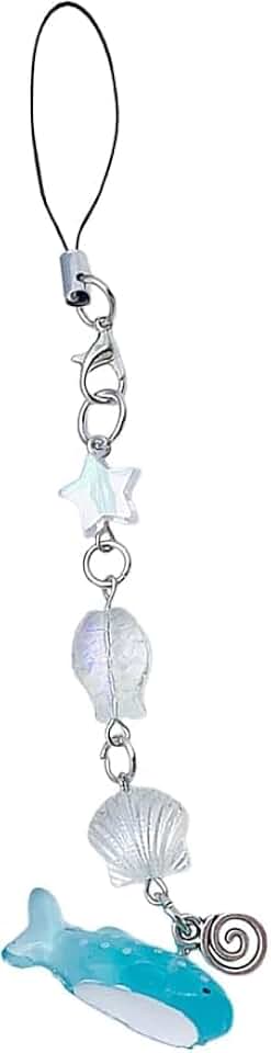 Blue Ocean Shell Phone Chain and Keyring