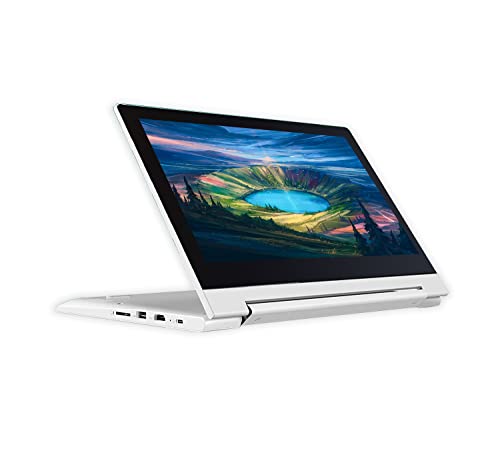 Flagship Chromebook 11.6" HD 2 in 1 Touchscreen Laptop, MediaTek MT8173C Processor, 4GB LPDDR3, 128GB Storage Space (64 GB eMMC + 64GB Micro SD), Chrome OS, Blizzard White