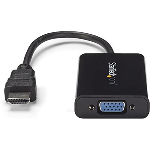 .com HDMI to VGA Adapter - 1920x1080 - HDMI Converter with Audio Output - VGA to HDMI Monitor Adapter (HD2VGAA2),Black
