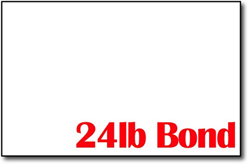 Bright White 24lb Bond Paper, 5.5" x 8.5", 500 Sheets