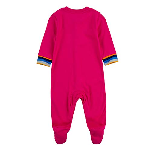 Baby Long Sleeve Footed Coverall Bodysuit, Razzmatazz, 0/3M