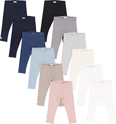 Uni  Boys Girls Toddler Kids Comfy Cotton Leggings - Blue Jean, 3 Months