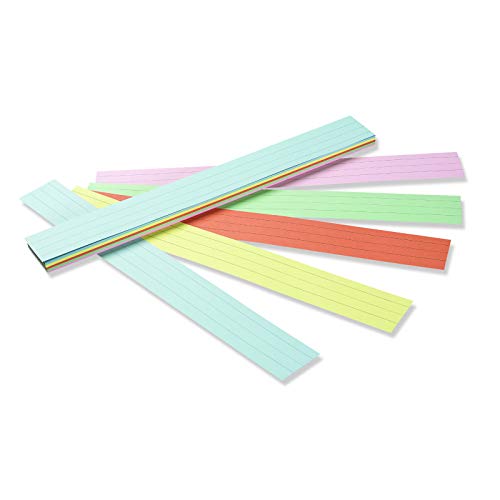 Assorted Color Sentence Strips, 24 x 3 Inches, 100 Pack