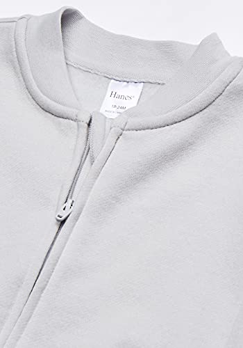 uni  baby Ultimate Zippin Fleece Jacket Sweater, Light Grey, 6-12 Months US