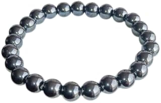 Polished Hematite Bead Bracelet for Men and Women
