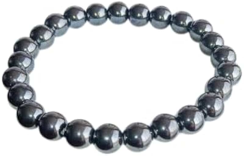 Polished Hematite Bead Bracelet for Men and Women