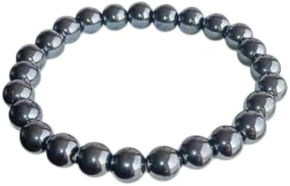 Polished Hematite Bead Bracelet for Men and Women