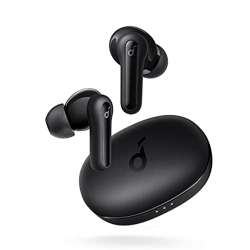 by Anker Life P2 Mini True Wireless Earbuds, 10mm Drivers with Big Bass, Custom EQ, Bluetooth 5.2, 32H Playtime, USB-C for Fast Charging, Tiny Size for Commute, Work (Black)